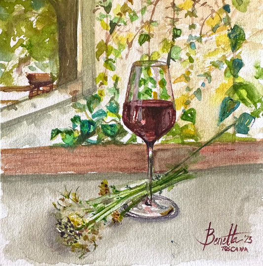 Wine Glass Postcard