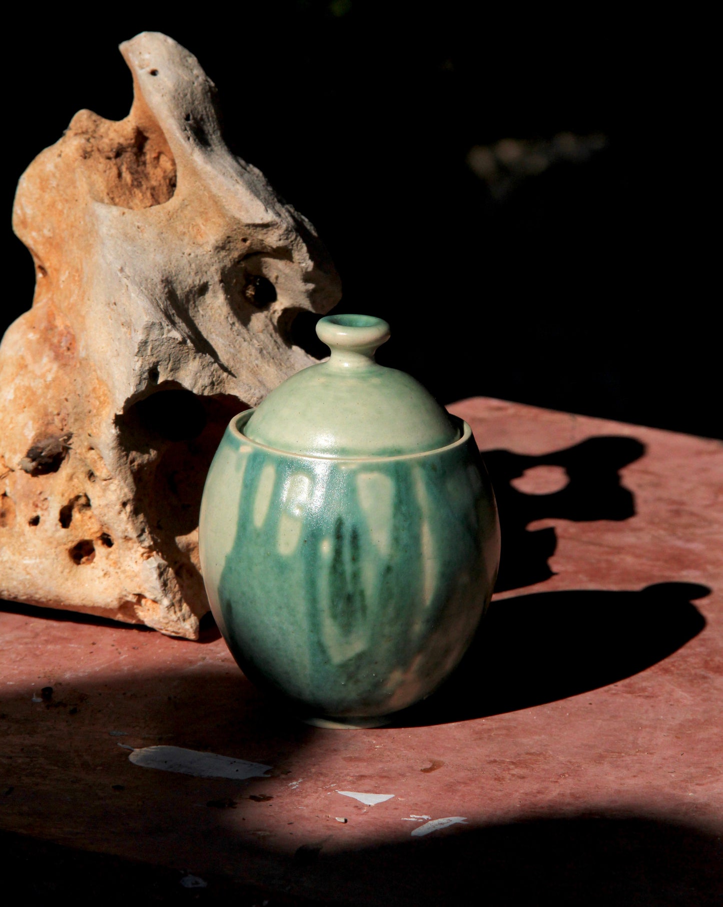 Blue Glazed Jar